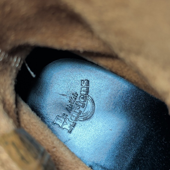 Dr. Martens Leona Brown Leather Platform Chunky Lace Up Boots Women's Size 7 - Picture 9 of 12